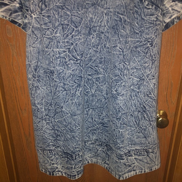 NWO/ Tag Who What Wear sz 2x Acid Wash Denim Dress - Picture 6 of 8